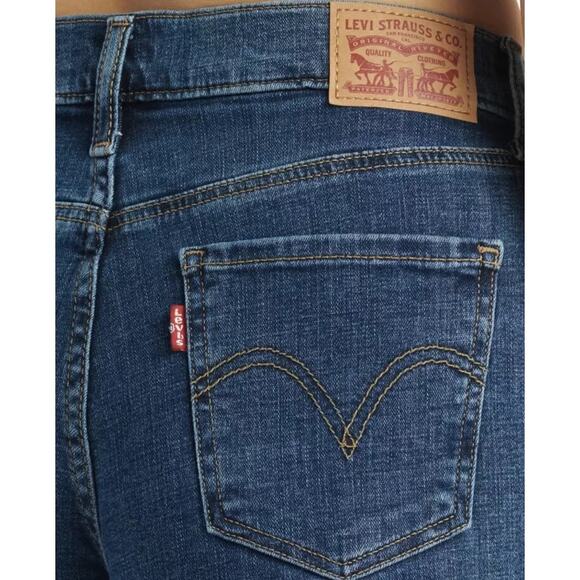 LEVI'S Mid Length Denim Shorts Sz 29 Blue - Picture 3 of 12